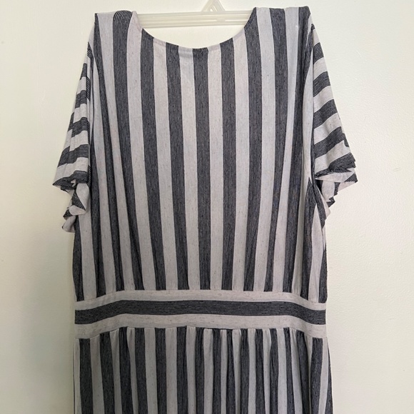 Lane Bryant Short Flutter-Sleeve Striped Maxi Dress Size 22/24 Style 375528 - Picture 6 of 7